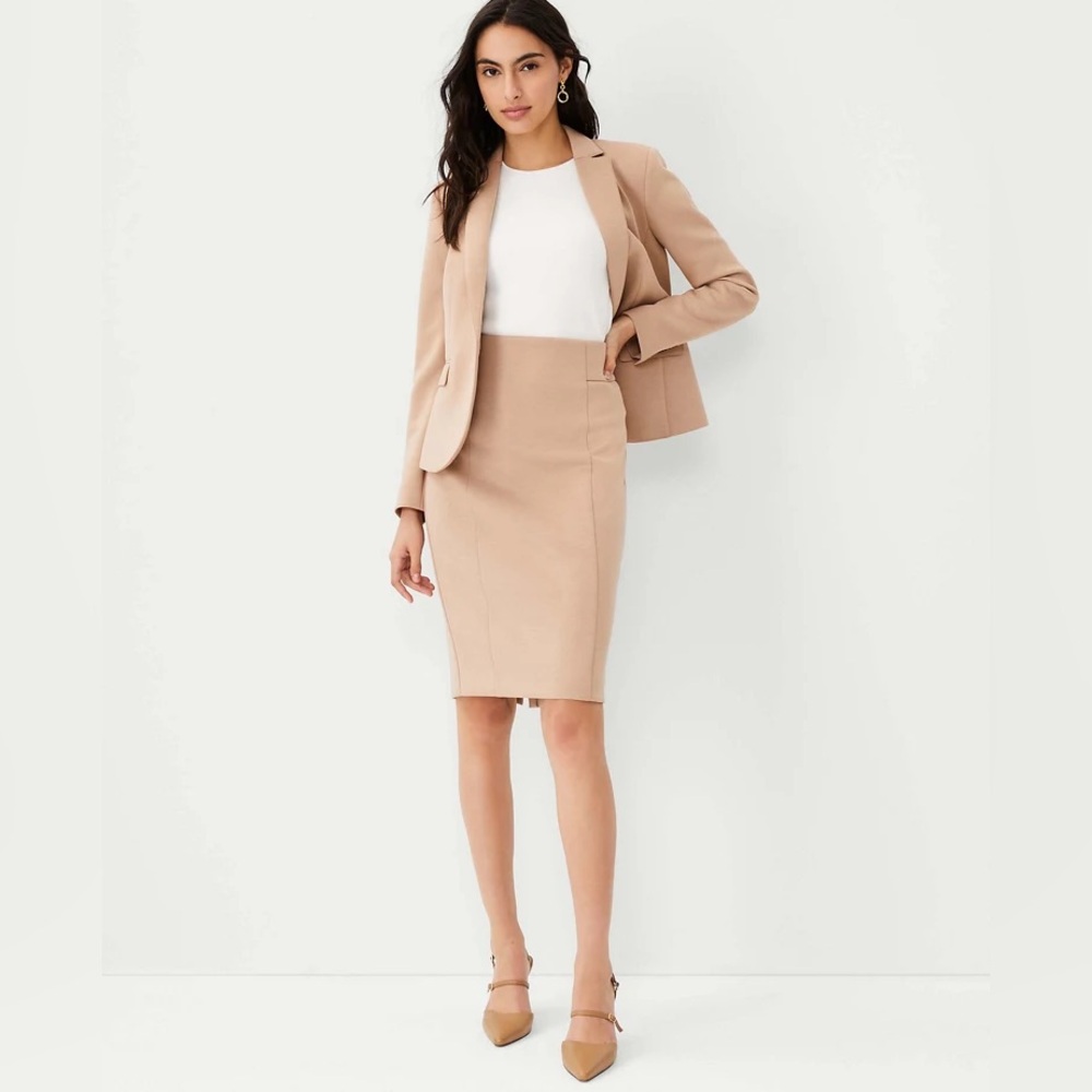 Ann Taylor High Waist Double Seamed Pencil Skirt